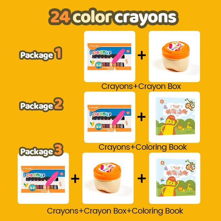 No Mess Children Peanuts Crayons Set