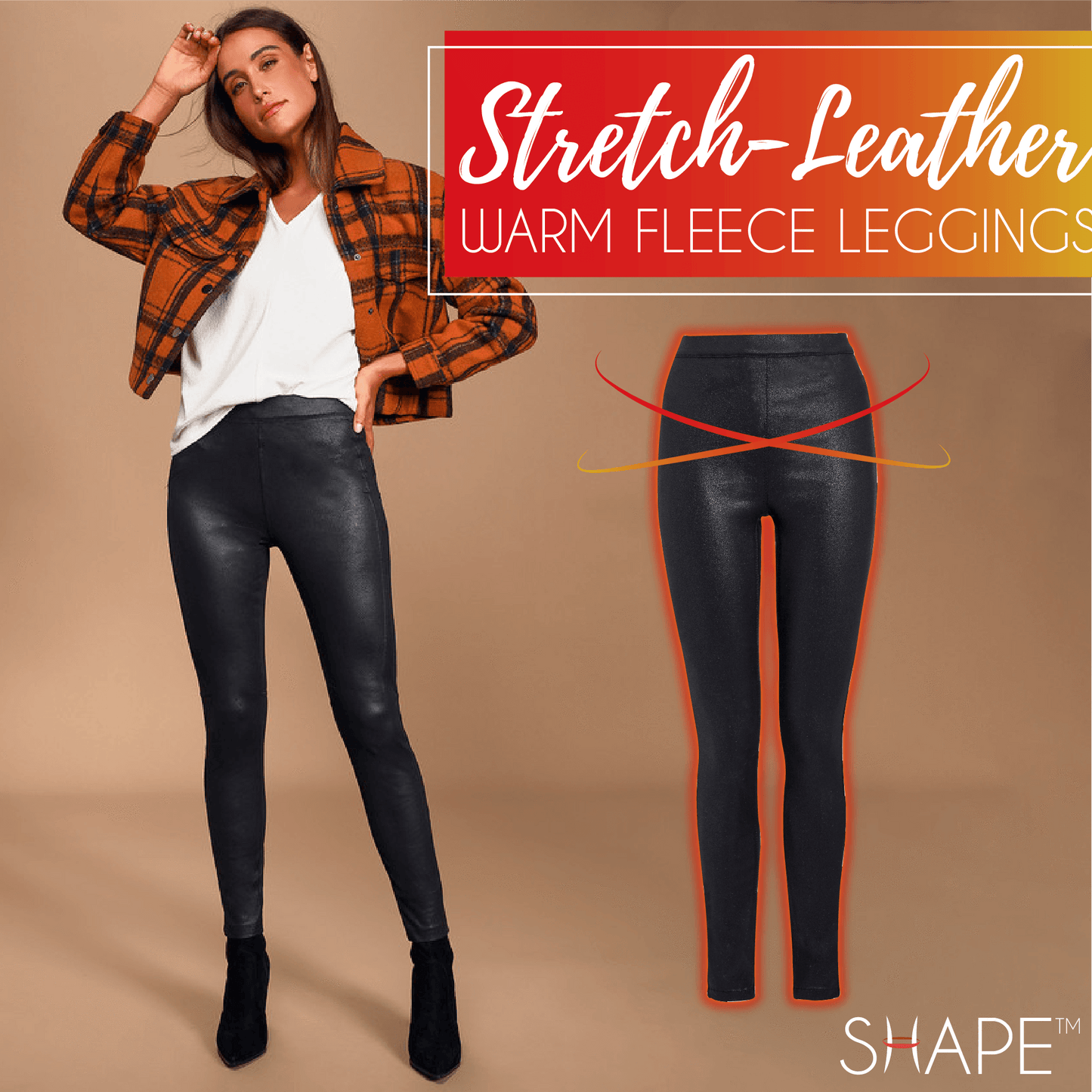 Heaven Touch™️ Leather Warm Fleece Leggings