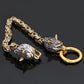 Solid Stainless Steel King's Chain Wolf Head Bracelet